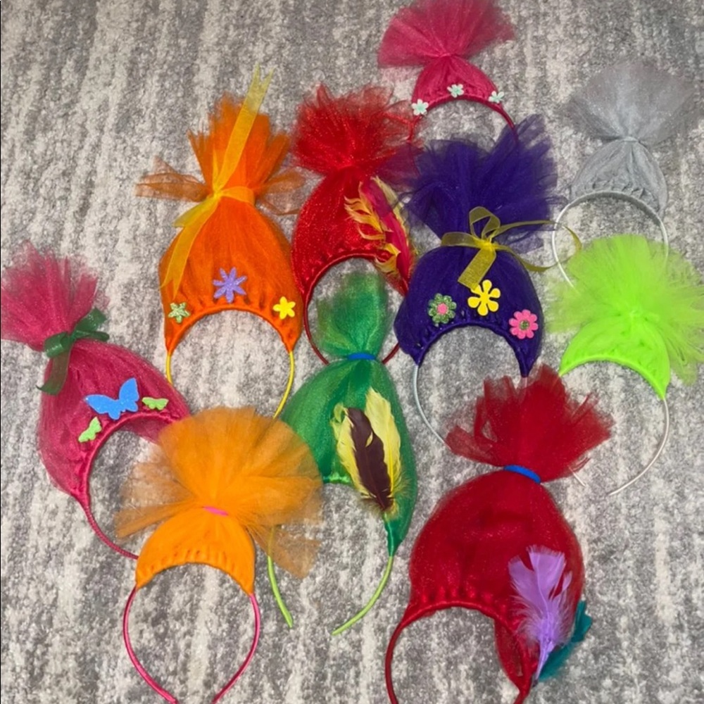 Troll Hair headbands (10)